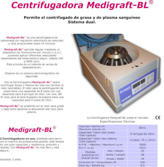 Centrifugadora Medigraft